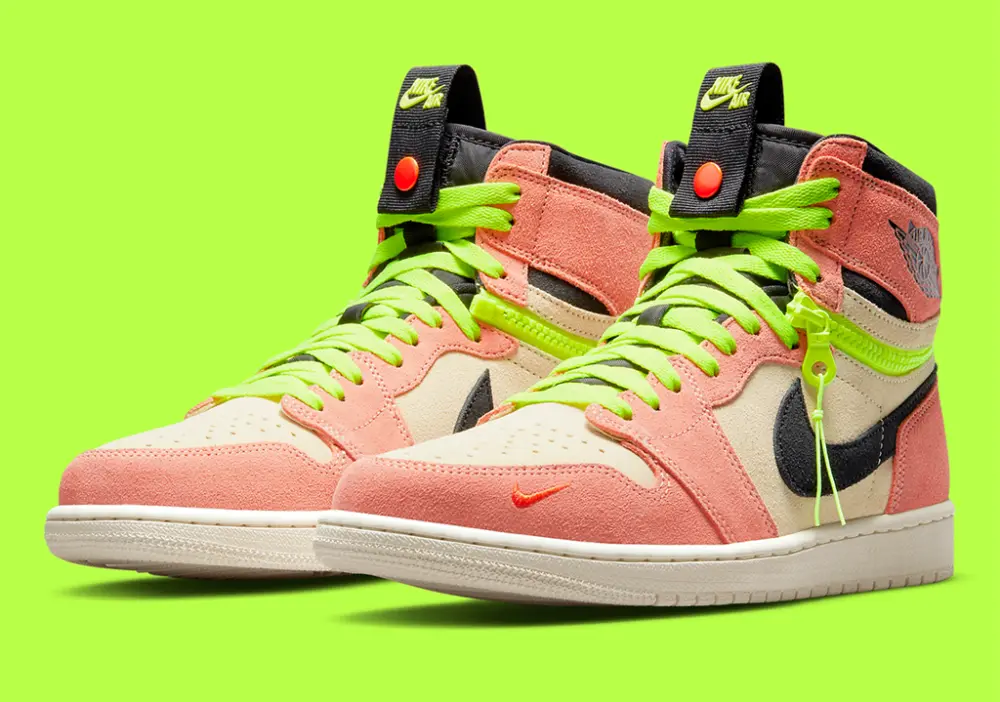 Alternative view of Giày Nike Air Jordan 1 High Switch 'Pink Volt' CW6576-800