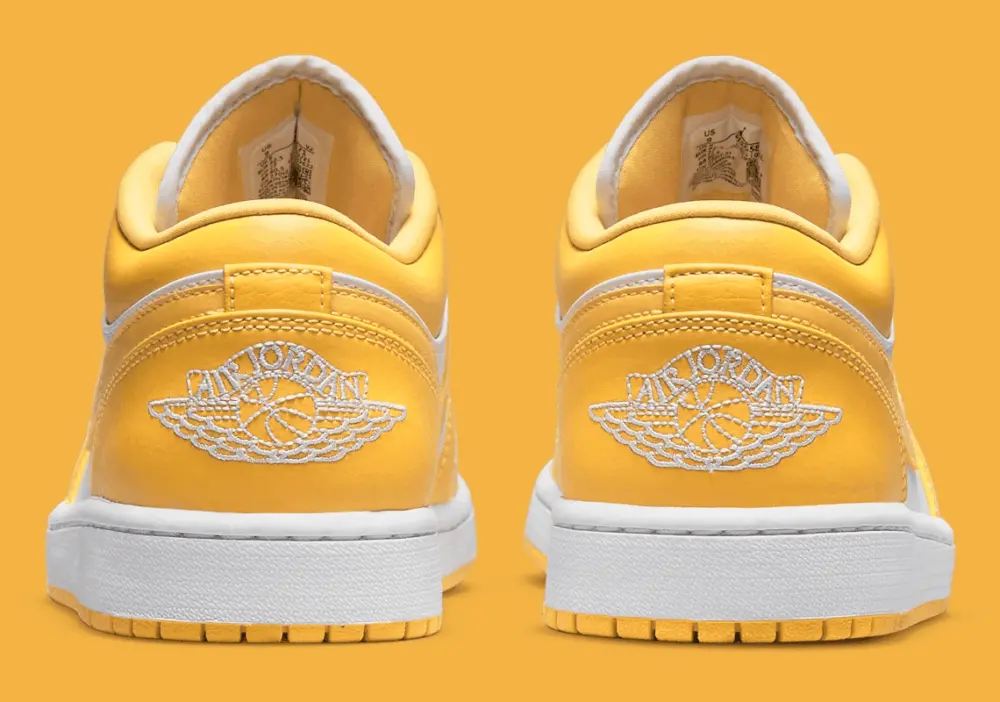 Giày Nike Air Jordan 1 Low GS 'White Yellow' 553560-171 - Ảnh 4