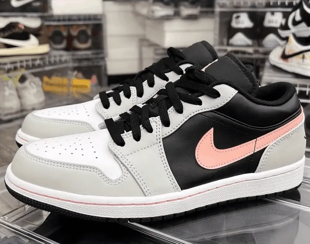 Giày Nike Air Jordan 1 Low 'Black Grey Fog Bleached Coral' 553558-062 - Ảnh 5