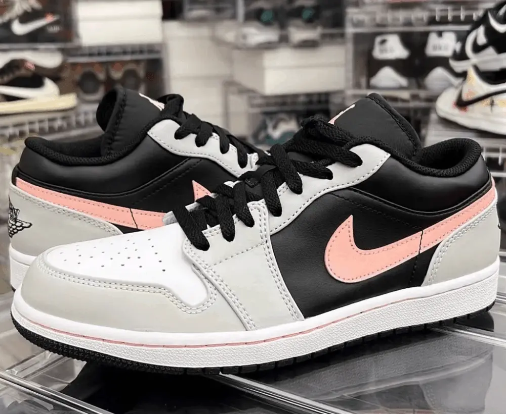 Giày Nike Air Jordan 1 Low 'Black Grey Fog Bleached Coral' 553558-062 - Ảnh 4