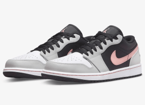 Alternative view of Giày Nike Air Jordan 1 Low 'Black Grey Fog Bleached Coral' 553558-062