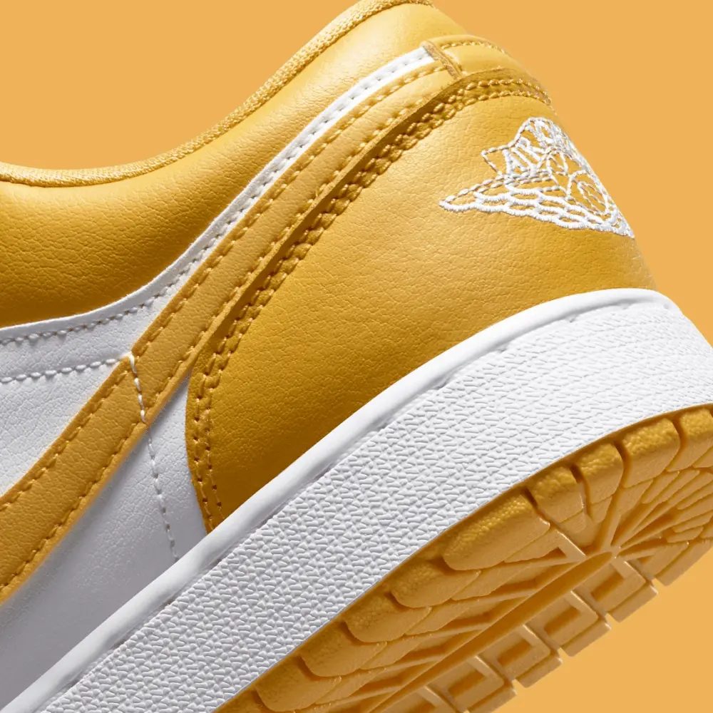 Giày Nike Air Jordan 1 Low GS 'White Yellow' 553560-171 - Ảnh 7
