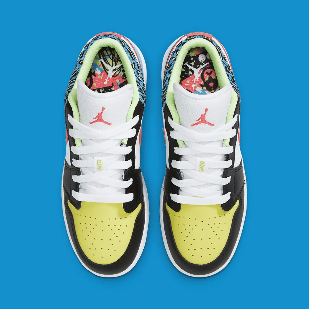 Giày Nike Air Jordan 1 Low GS 'Funky Patterns' DH5927-006 - Ảnh 6