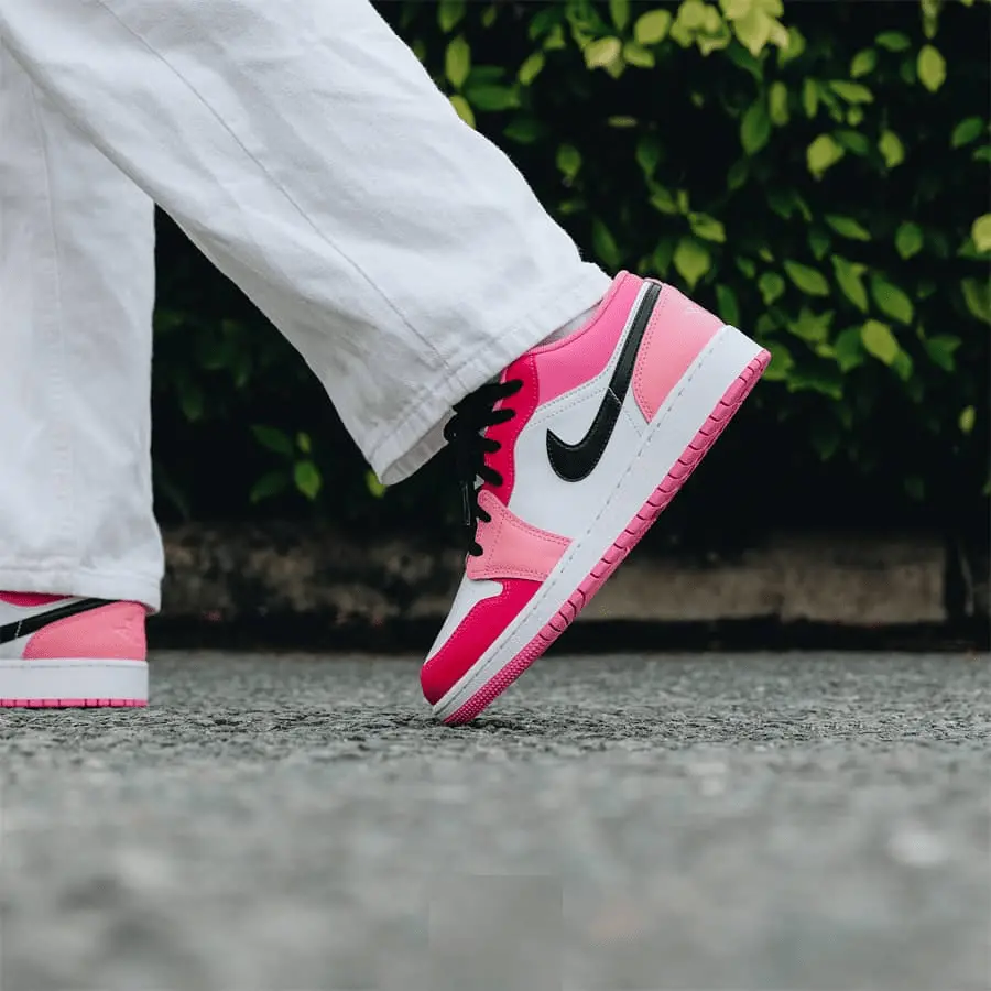 Giày Nike Air Jordan 1 Low GS 'White Pinksicle' 553560-162 - Ảnh 6