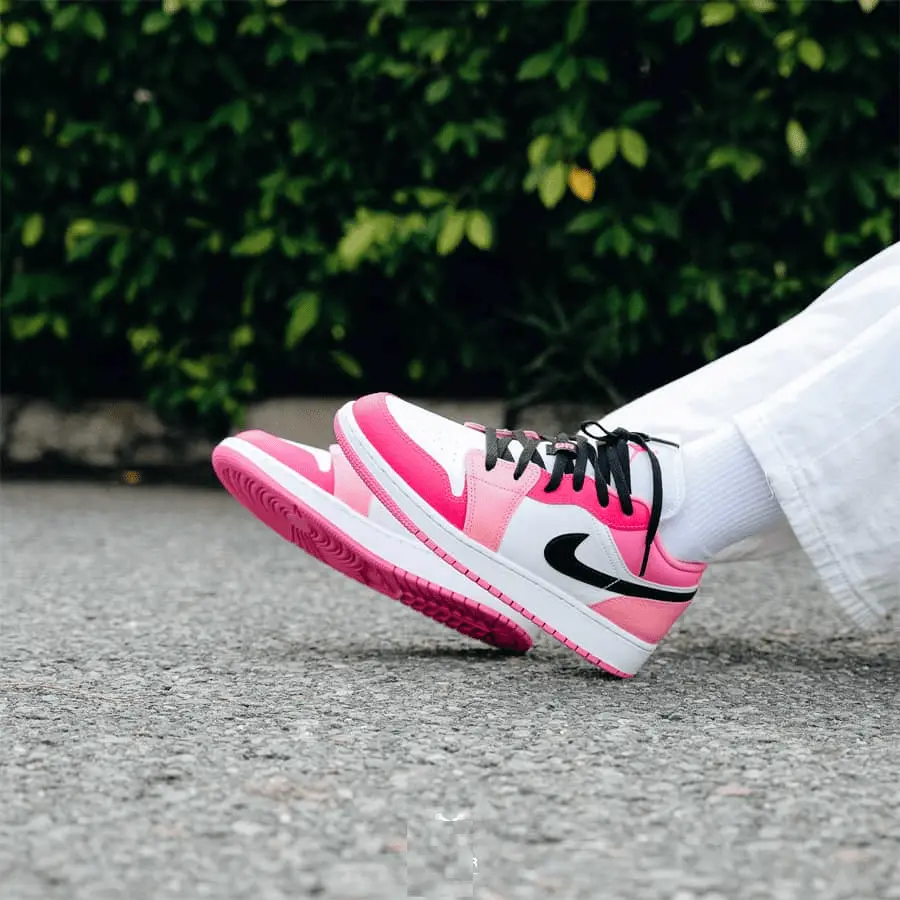 Giày Nike Air Jordan 1 Low GS 'White Pinksicle' 553560-162 - Ảnh 7