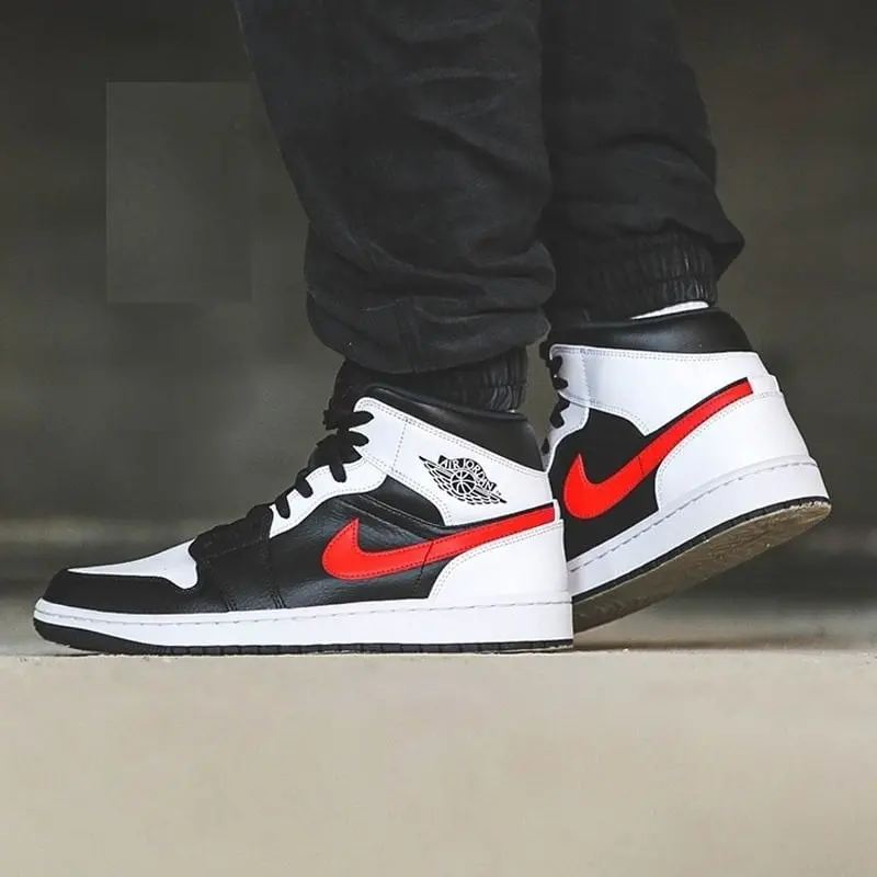 Giày Nike Air Jordan 1 Mid 'Chile Red' 554724-075 - Ảnh 10