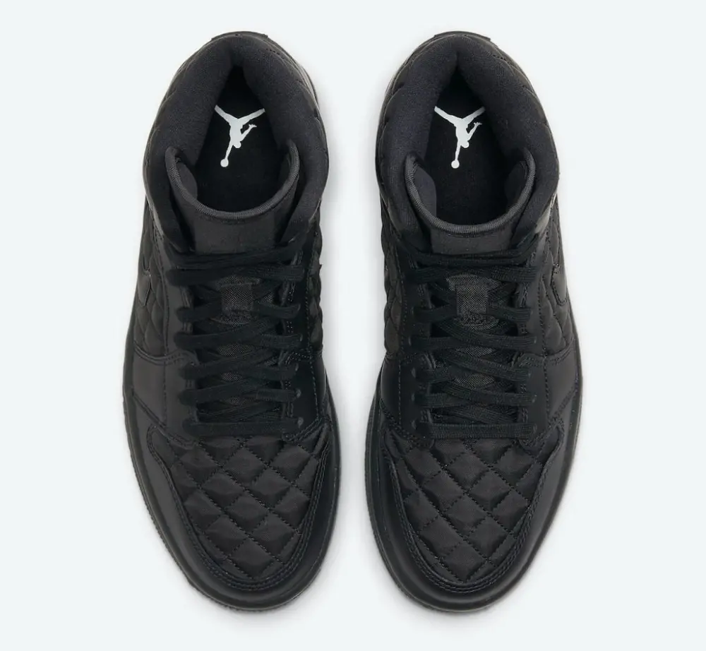 Giày Nike Wmns Air Jordan 1 Mid SE 'Black Quilted' DB6078-001 - Ảnh 6