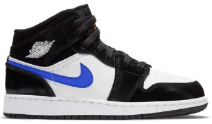 Giày Nike Air Jordan 1 Mid Black Racer Blue White (GS) 554725-084