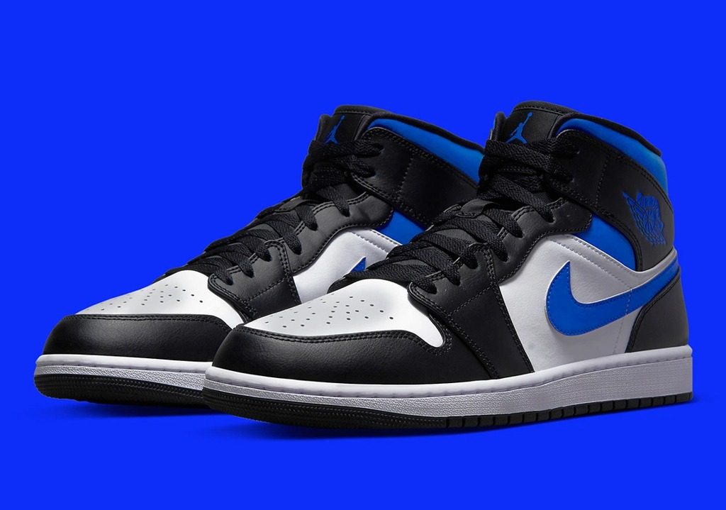 Giày Nike Air Jordan 1 Mid GS 'Game Royal' 554725-140 - Ảnh 3
