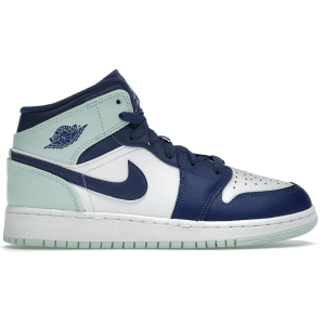 Giày Nike Jordan 1 Mid Mystic Navy Mint Foam GS 554725-413