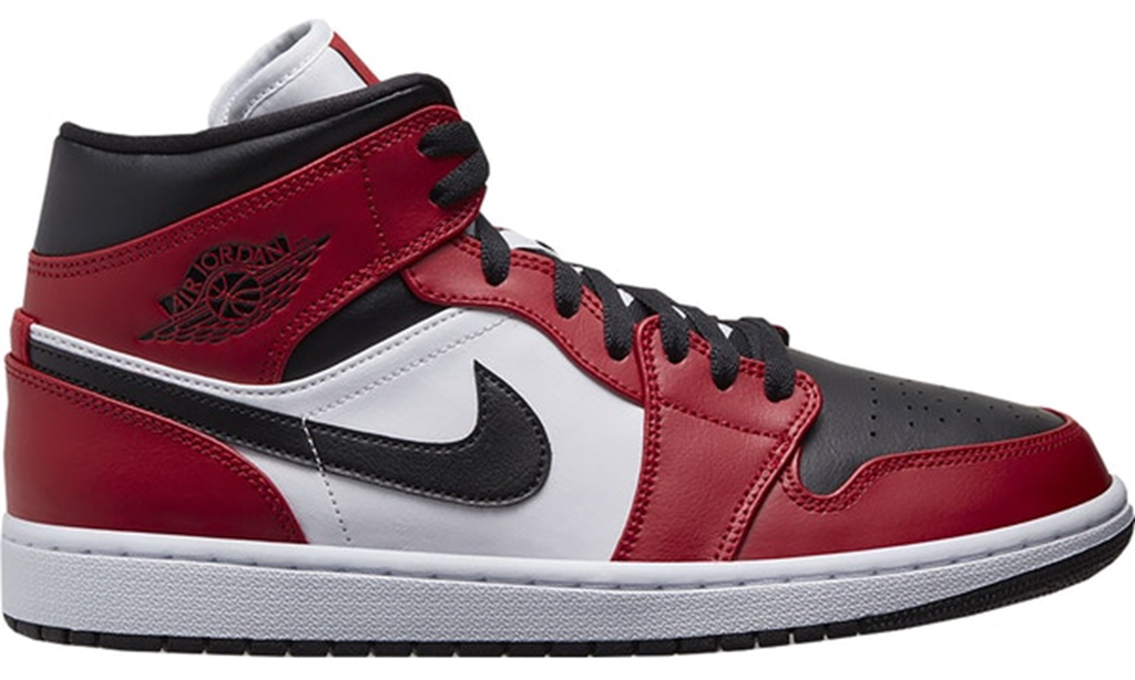 Giày Nike Air Jordan 1 Mid Chicago 'Black Toe' 554724-069