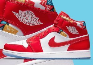 Alternative view of Giày Nike Air Jordan 1 Mid SE GS 'Barcelona Sweater' DC7248-600