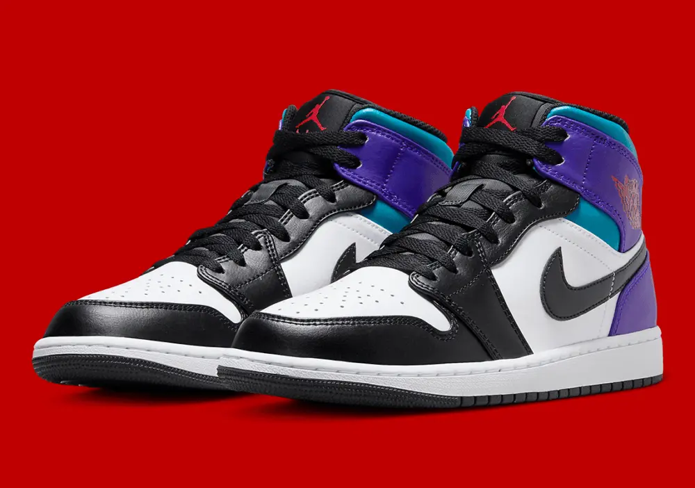 Alternative view of Giày Nike Air Jordan 1 Mid 'Teal Purple' DQ8426-154