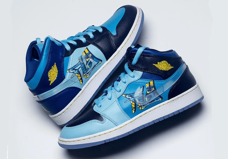 Giày Nike Air Jordan 1 Mid GS 'Fly' BV7446-400 - Ảnh 4