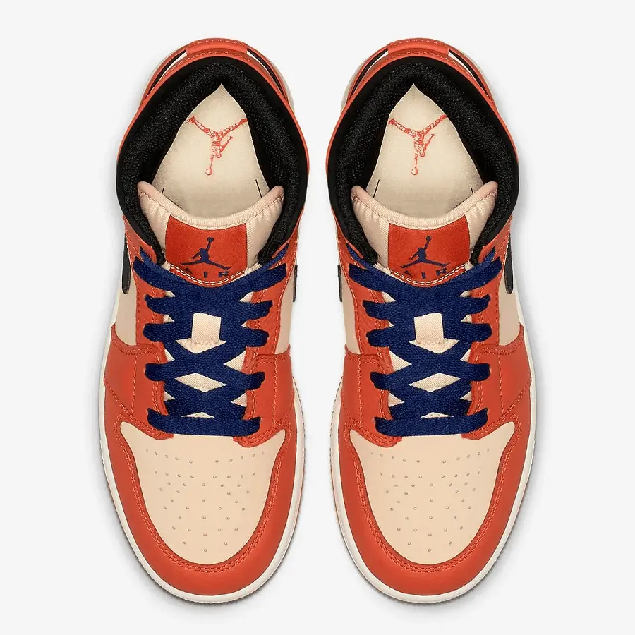 Giày Nike Air Jordan 1 Mid 'Team Orange Black' BQ6931-800 - Ảnh 4