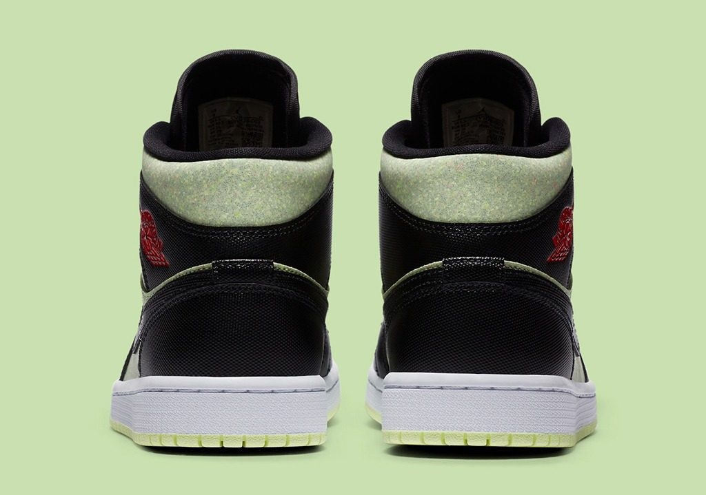 Giày Nike Wmns Air Jordan 1 Mid SE 'Black Barely Volt' CV5276-003 - Ảnh 5