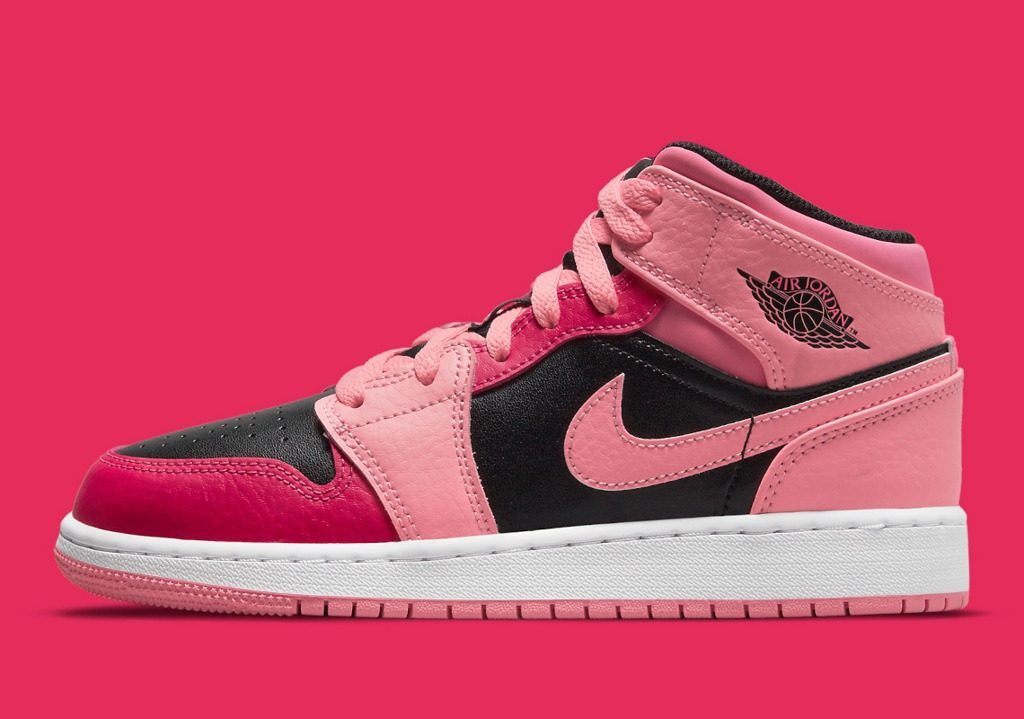 Giày Nike Air Jordan 1 Mid GS 'Coral Chalk' 554725-662 - Ảnh 3