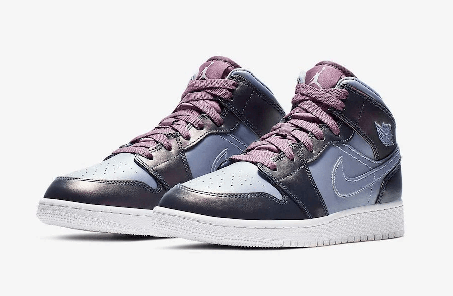 Giày Nike Air Jordan 1 Mid GS 'Metallic Purple' AV5174-400 - Ảnh 3