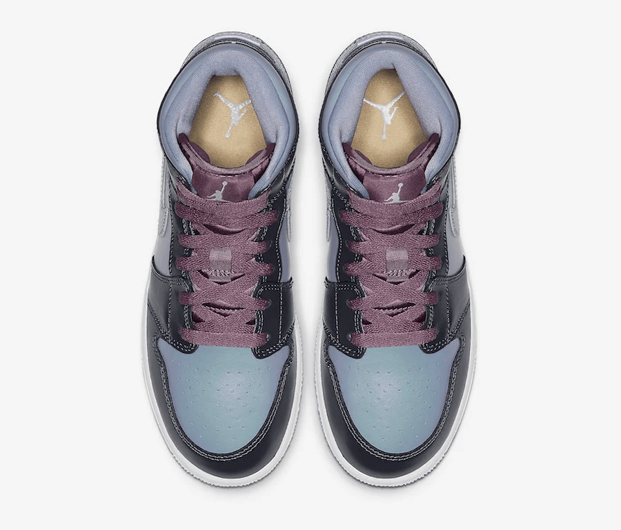 Giày Nike Air Jordan 1 Mid GS 'Metallic Purple' AV5174-400 - Ảnh 4