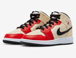 Alternative view of Giày Nike Air Jordan 1 Mid SS '88 Dunk Contest GS DV7012-100
