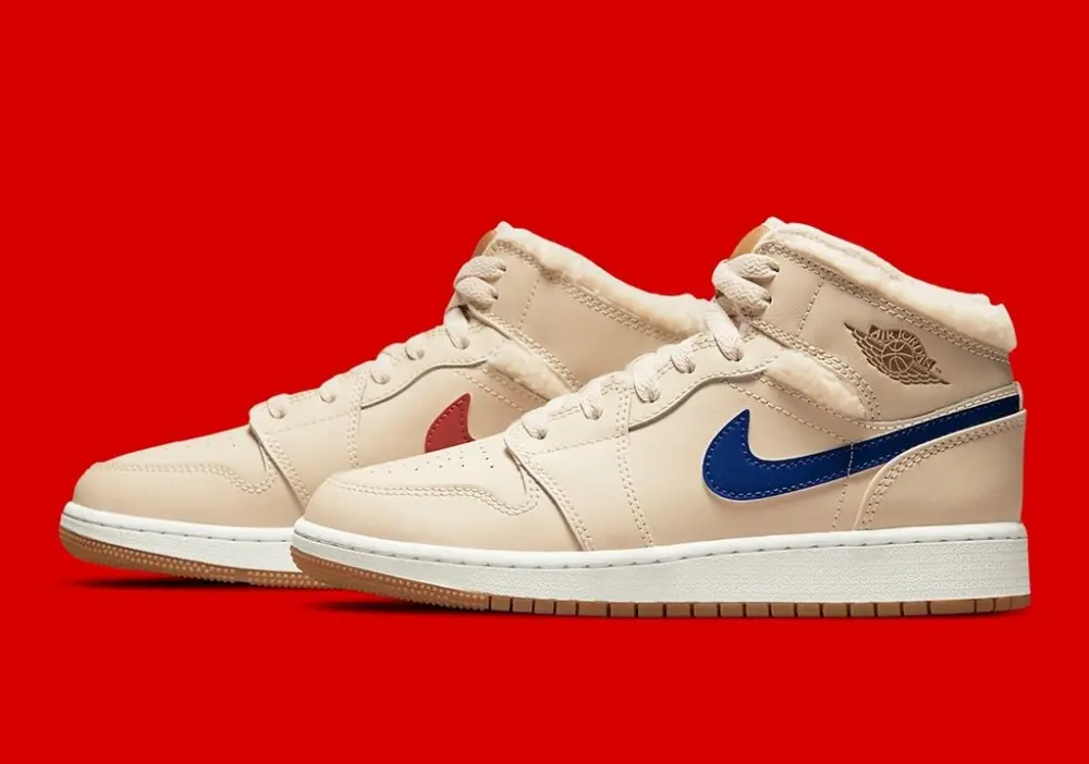 Giày Nike Air Jordan 1 Mid Utility GS 'Fleece' DO2207-264 - Ảnh 3