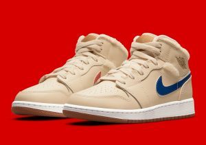 Alternative view of Giày Nike Air Jordan 1 Mid Utility GS 'Fleece' DO2207-264