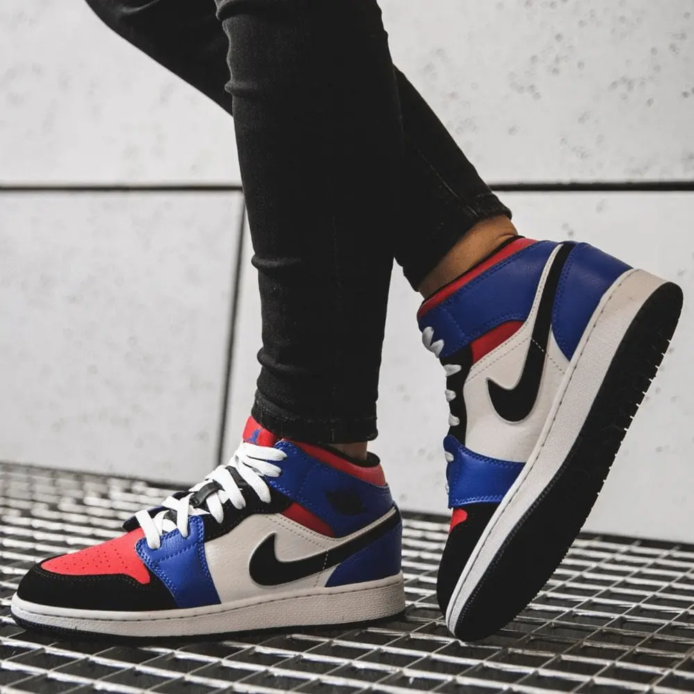 Giày Nike Air Jordan 1 Mid GS 'Top 3' 554725-124 - Ảnh 4