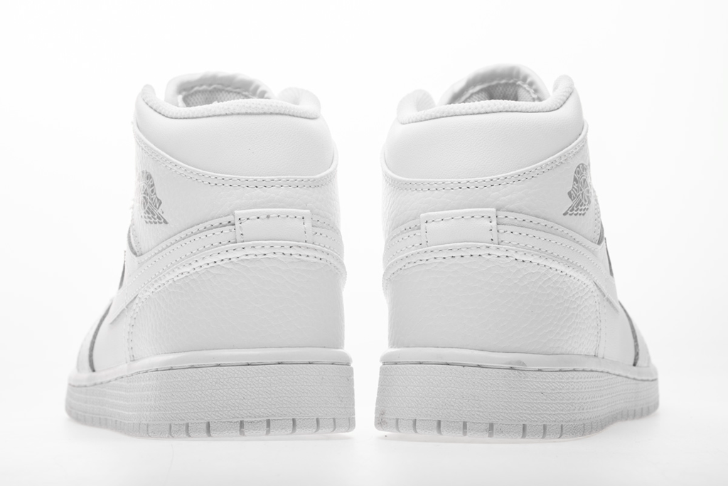 Giày Nike Air Jordan 1 Retro Mid GS 'Pure Platinum' 554725-109 - Ảnh 3
