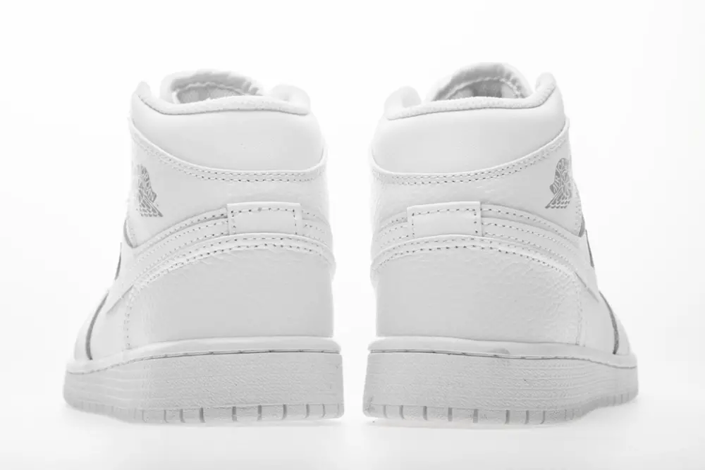 Giày Nike Air Jordan 1 Retro Mid GS 'Pure Platinum' 554725-109 - Ảnh 3