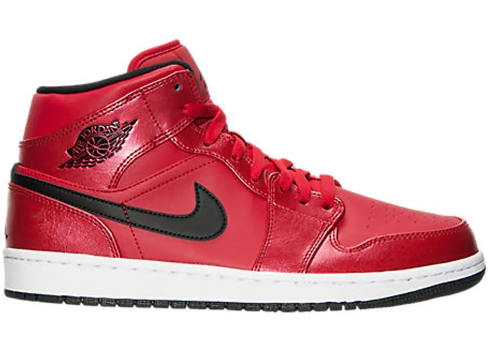 Giày Nike Air Jordan 1 Mid Gym Red Black Patent 554725-602