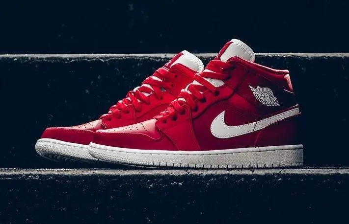 Giày Nike Air Jordan 1 Retro Mid 'Gym Red 2.0' 554724-600 - Ảnh 3