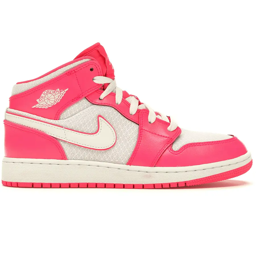 Giày Nike Jordan 1 Mid GS 'Hyper Pink White' 555112-611