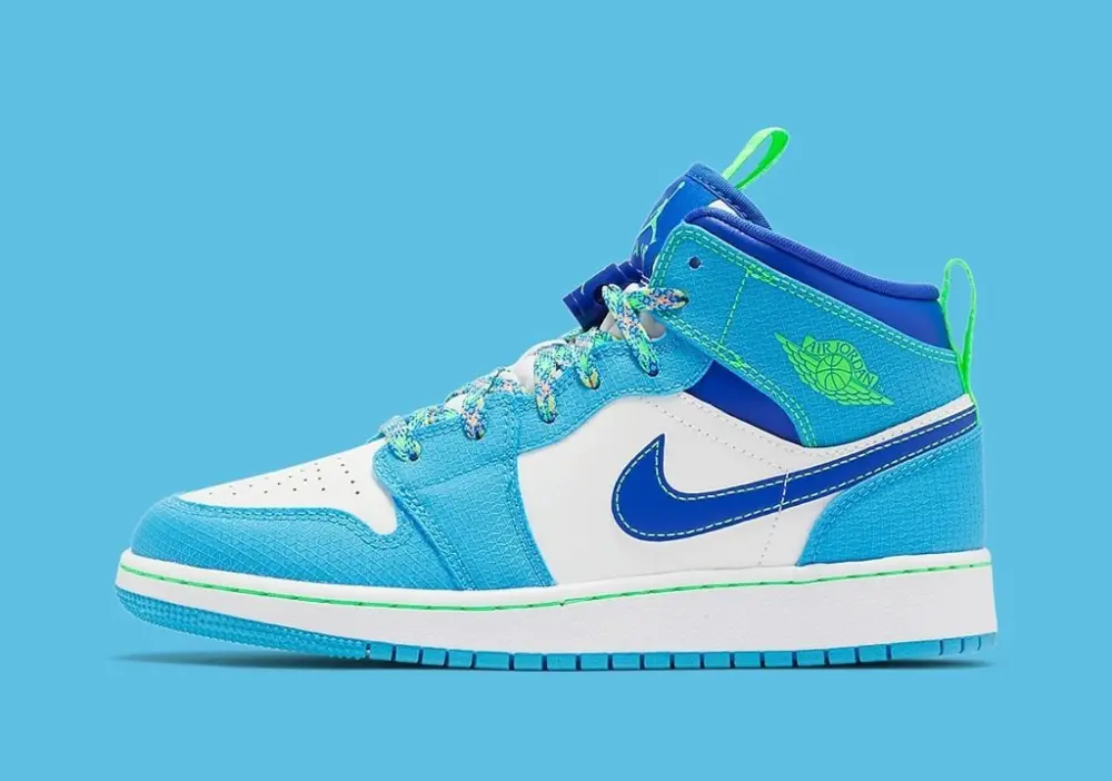 Giày Nike Air Jordan 1 Mid SE GS 'Sprite' DA8010-400 - Ảnh 4