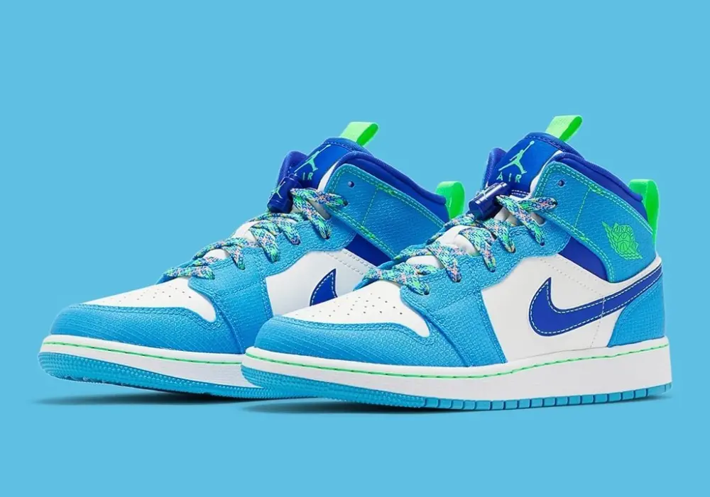 Giày Nike Air Jordan 1 Mid SE GS 'Sprite' DA8010-400 - Ảnh 3