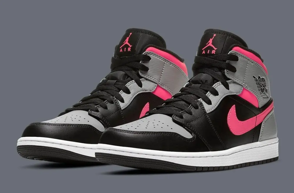 Alternative view of Giày Nike Air Jordan 1 Mid 'Pink Shadow' 554724-059