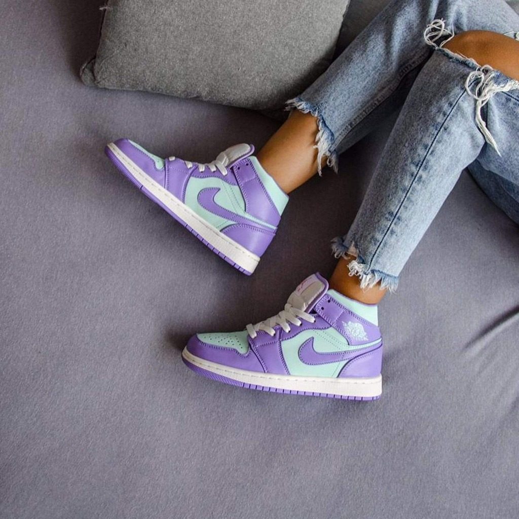 Giày Nike Air Jordan 1 Mid 'Purple Pulse' 554724-500 - Ảnh 4