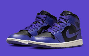 Alternative view of Giày Nike Air Jordan 1 Mid 'Purple Black' BQ6472-051