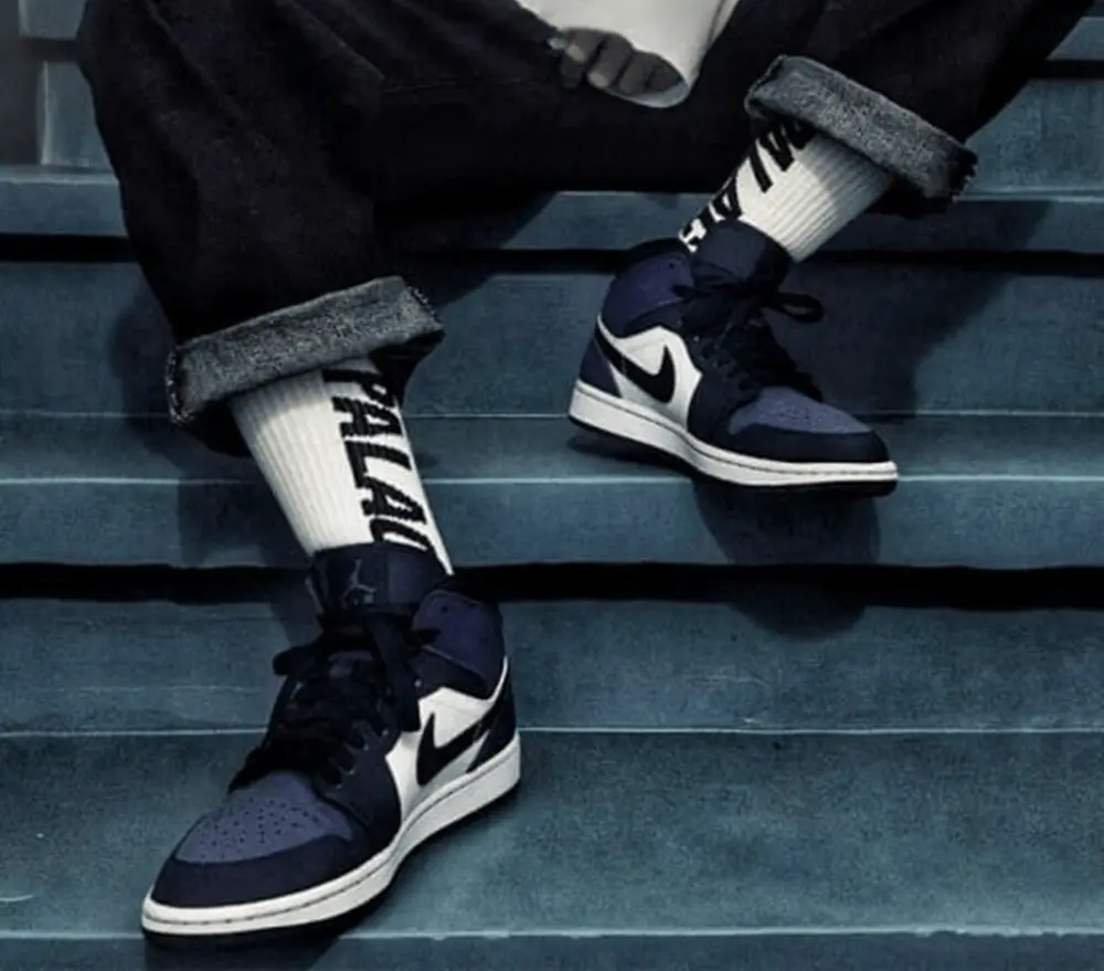 Giày Nike Air Jordan 1 Mid 'Sanded Purple' 554724-445 - Ảnh 3