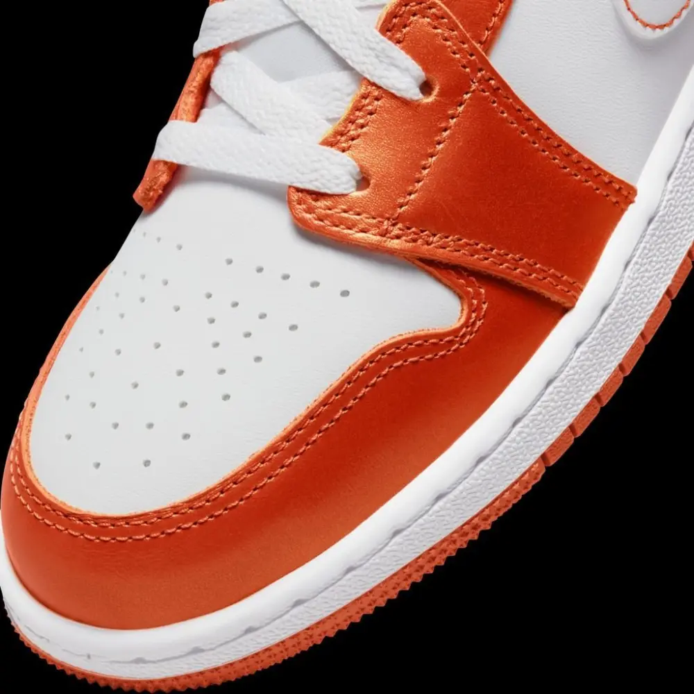 Giày Nike Air Jordan 1 Mid SE GS 'Electro Orange' DM4228-800 - Ảnh 3