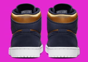 Alternative view of Giày Nike Air Jordan 1 Mid SE Premium 'Stain Gold' 852542-401