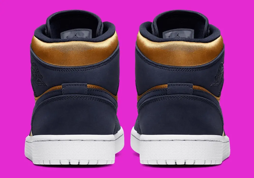 Alternative view of Giày Nike Air Jordan 1 Mid SE Premium 'Stain Gold' 852542-401