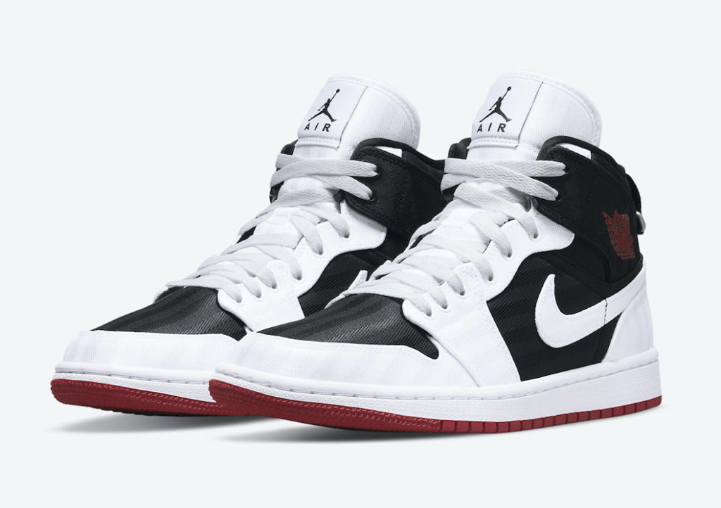 Giày Nike Air Jordan 1 Mid SE Utility 'White Black Gym Red' DD9338-016 - Ảnh 5