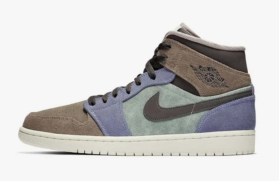 Alternative view of Giày Nike Air Jordan 1 Mid 'Suede Patch' 852542-203