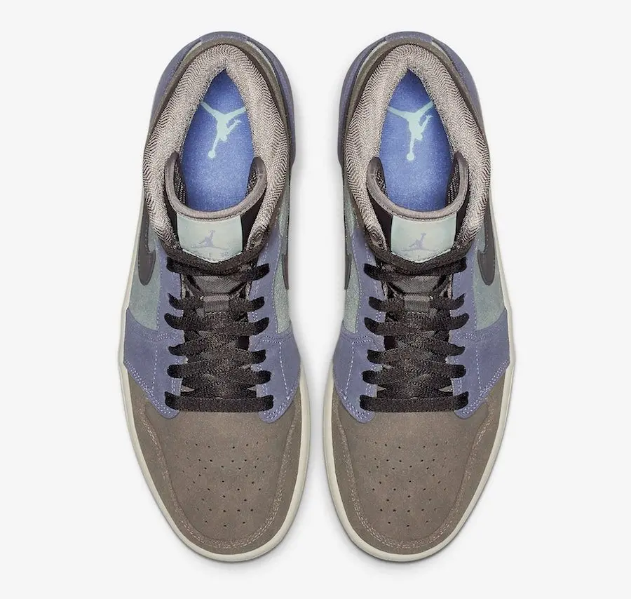 Giày Nike Air Jordan 1 Mid 'Suede Patch' 852542-203 - Ảnh 5