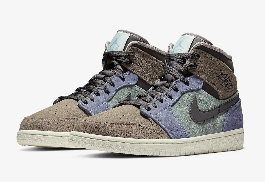 Giày Nike Air Jordan 1 Mid 'Suede Patch' 852542-203 - Ảnh 4