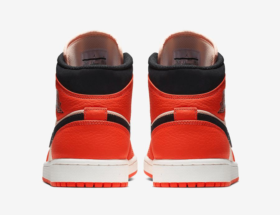 Giày Nike Air Jordan 1 Retro Mid SE 'Team Orange' 852542-800 - Ảnh 4