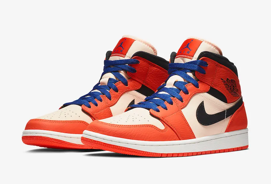 Alternative view of Giày Nike Air Jordan 1 Retro Mid SE 'Team Orange' 852542-800