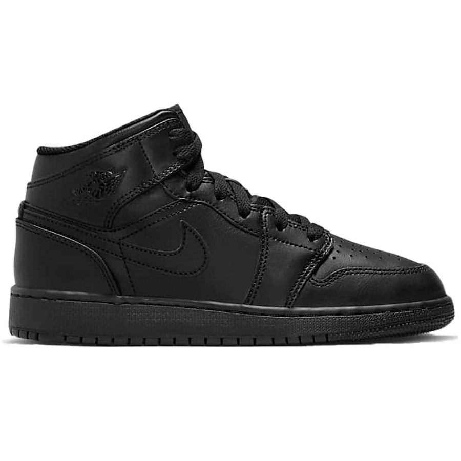Giày Nike Air Jordan 1 Mid GS 'Triple Black' 554725-093