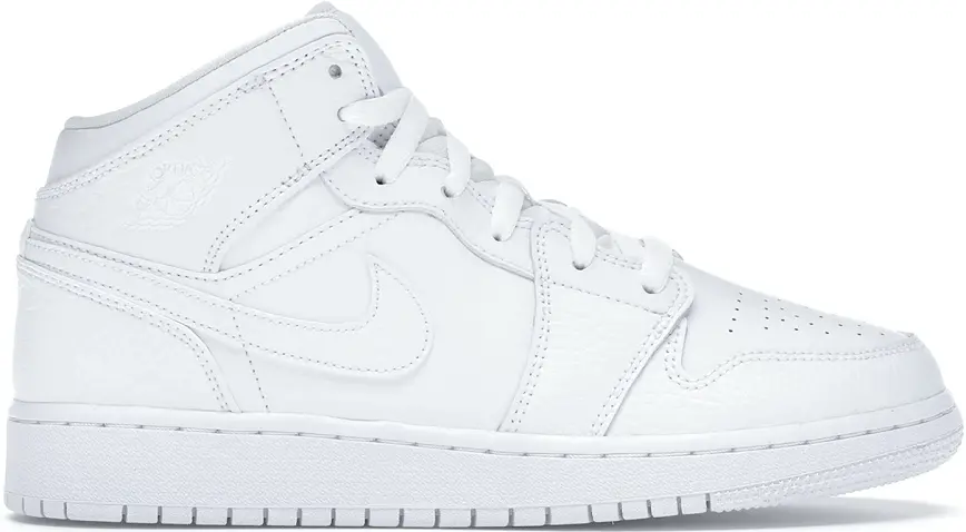 Giày Nike Air Jordan 1 Mid 'Triple White' 554725-130