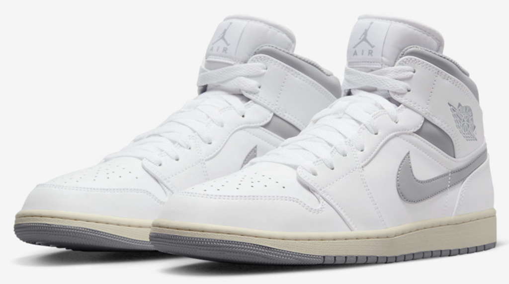 Giày Nike Air Jordan 1 Mid 'White' 554725-135 - Ảnh 5